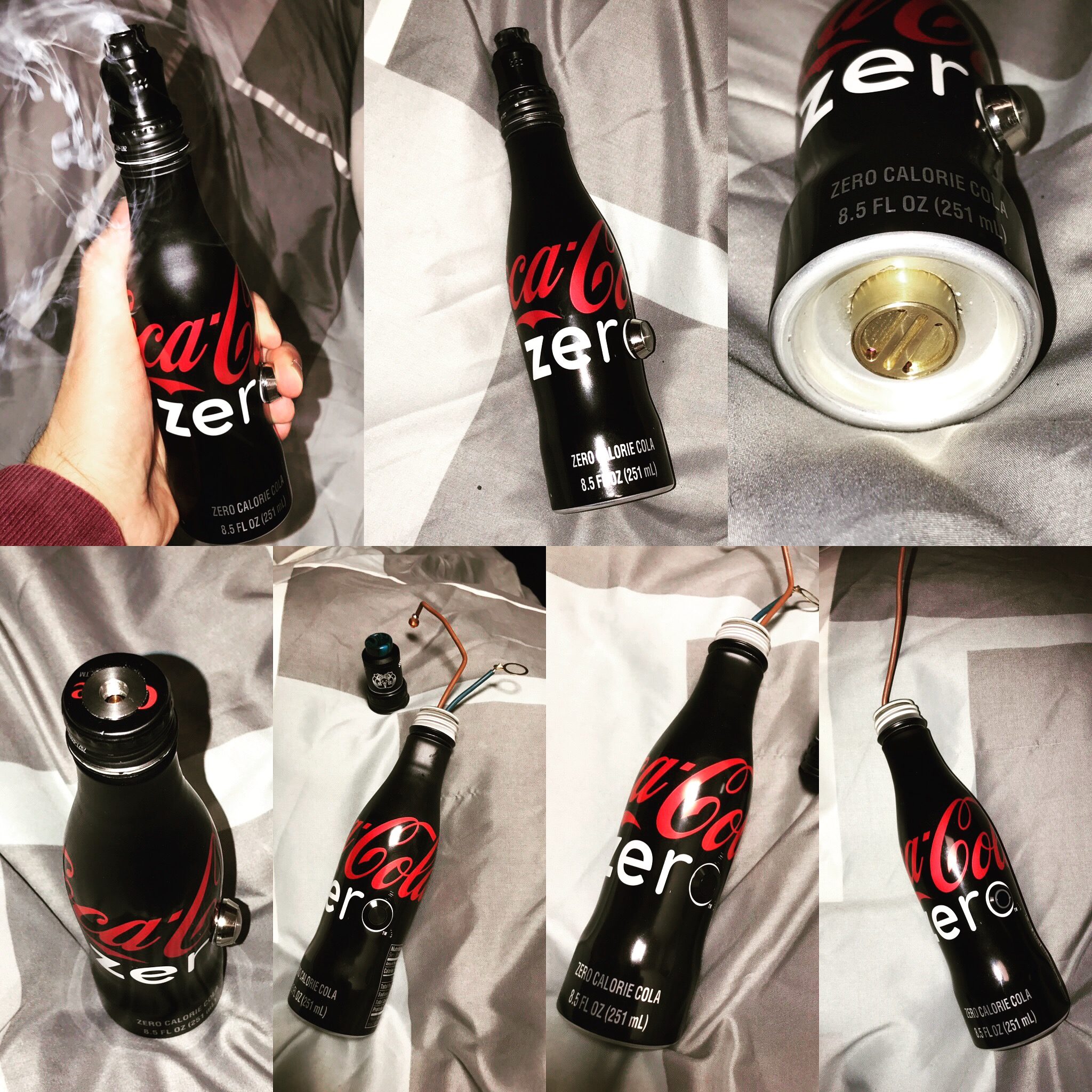 Die Coke Zero Alu Flasche als stackable Tube Mod